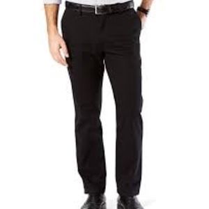 dockers straight fit pants black
